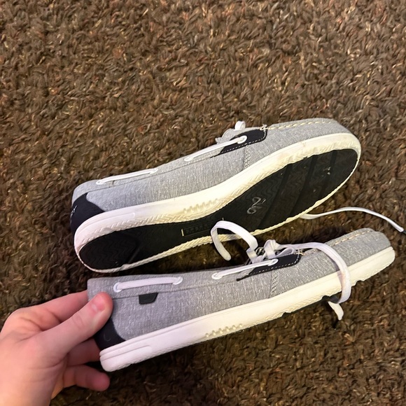 WOMENS SPERRY TOP SIDER SHORE SIDER GRAY BLACK BOAT SHOES STS 93571 SZ 8m - Picture 2 of 5